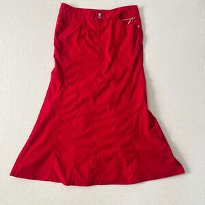 Bisou Bisou Women's Red maxi skirt size 14